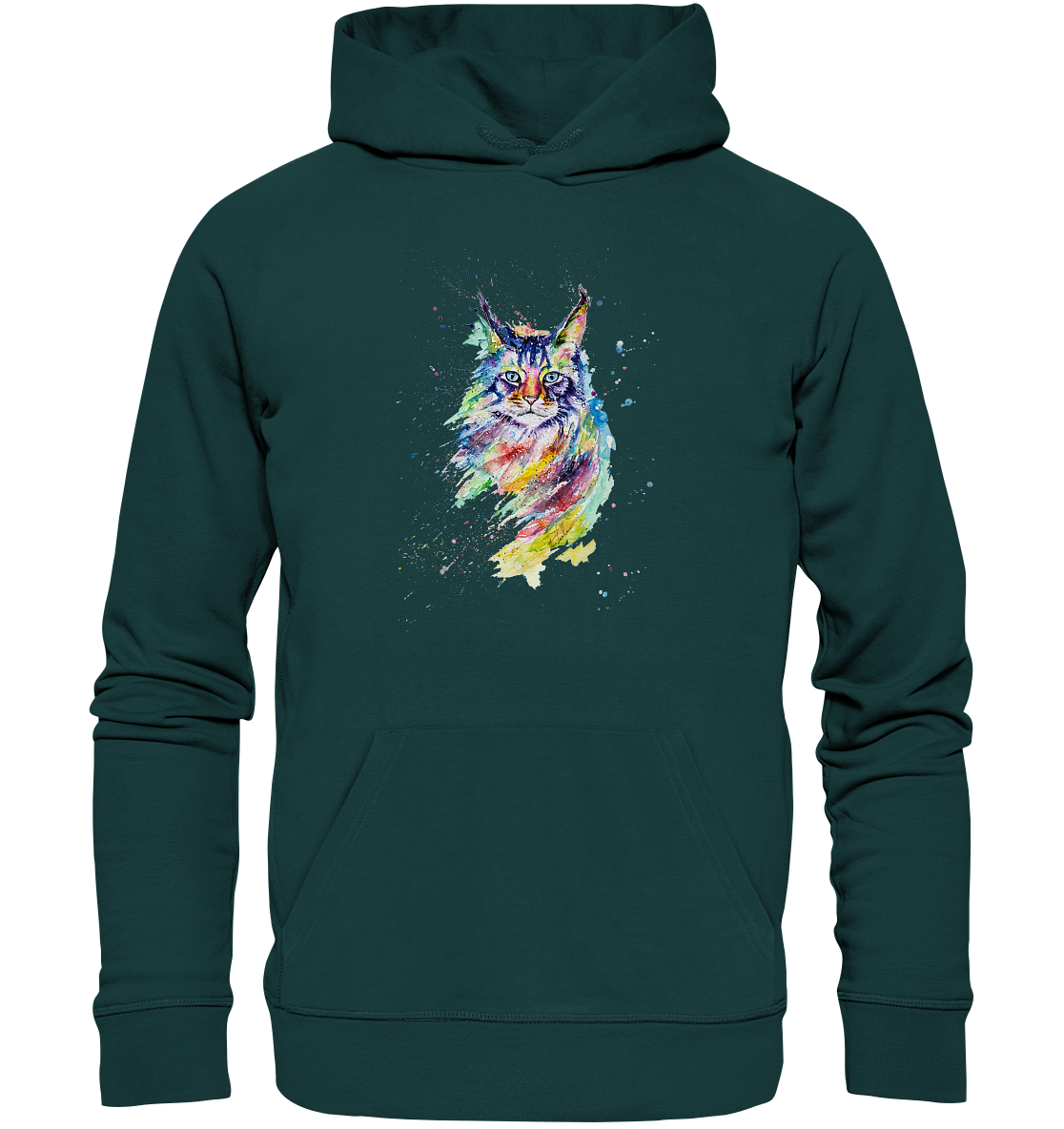 Bunte Katze - Organic Hoodie