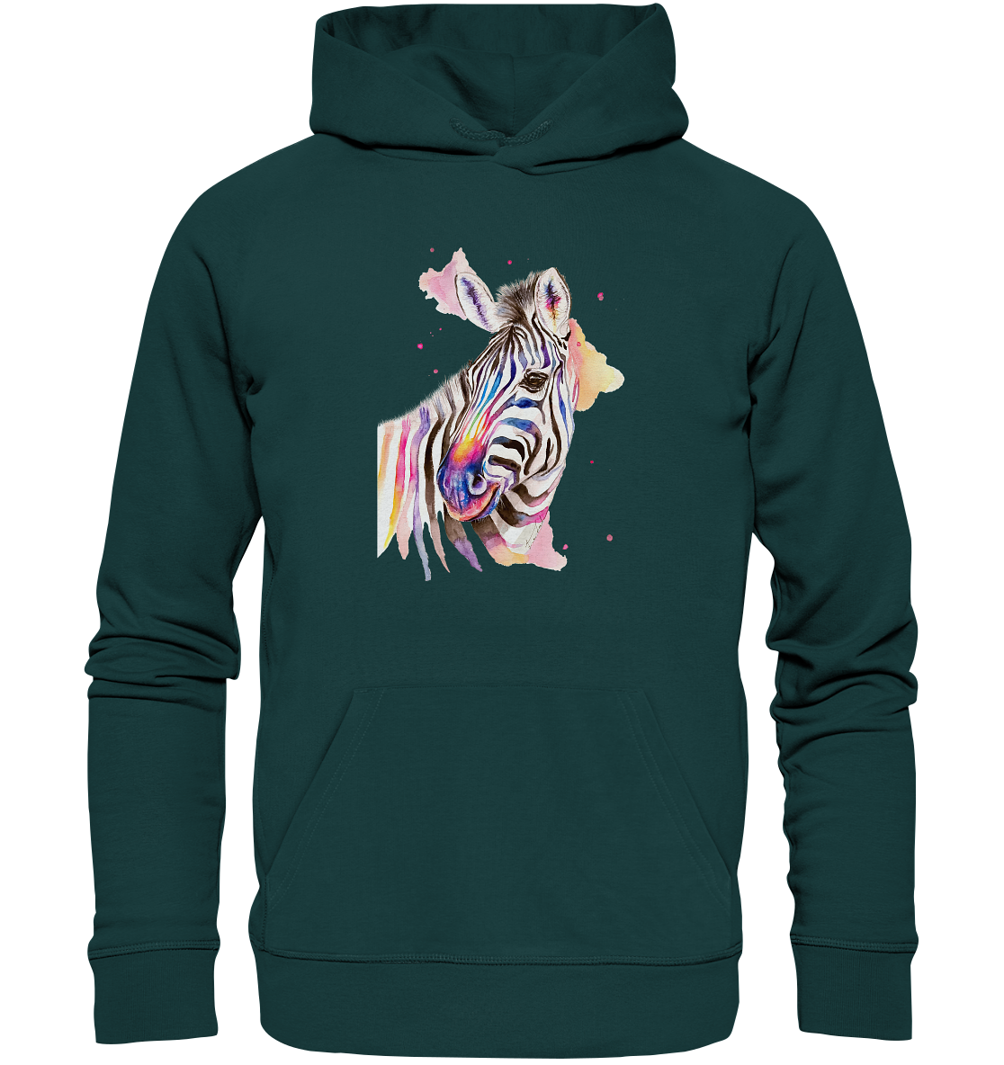 Buntes Zebra - Organic Hoodie