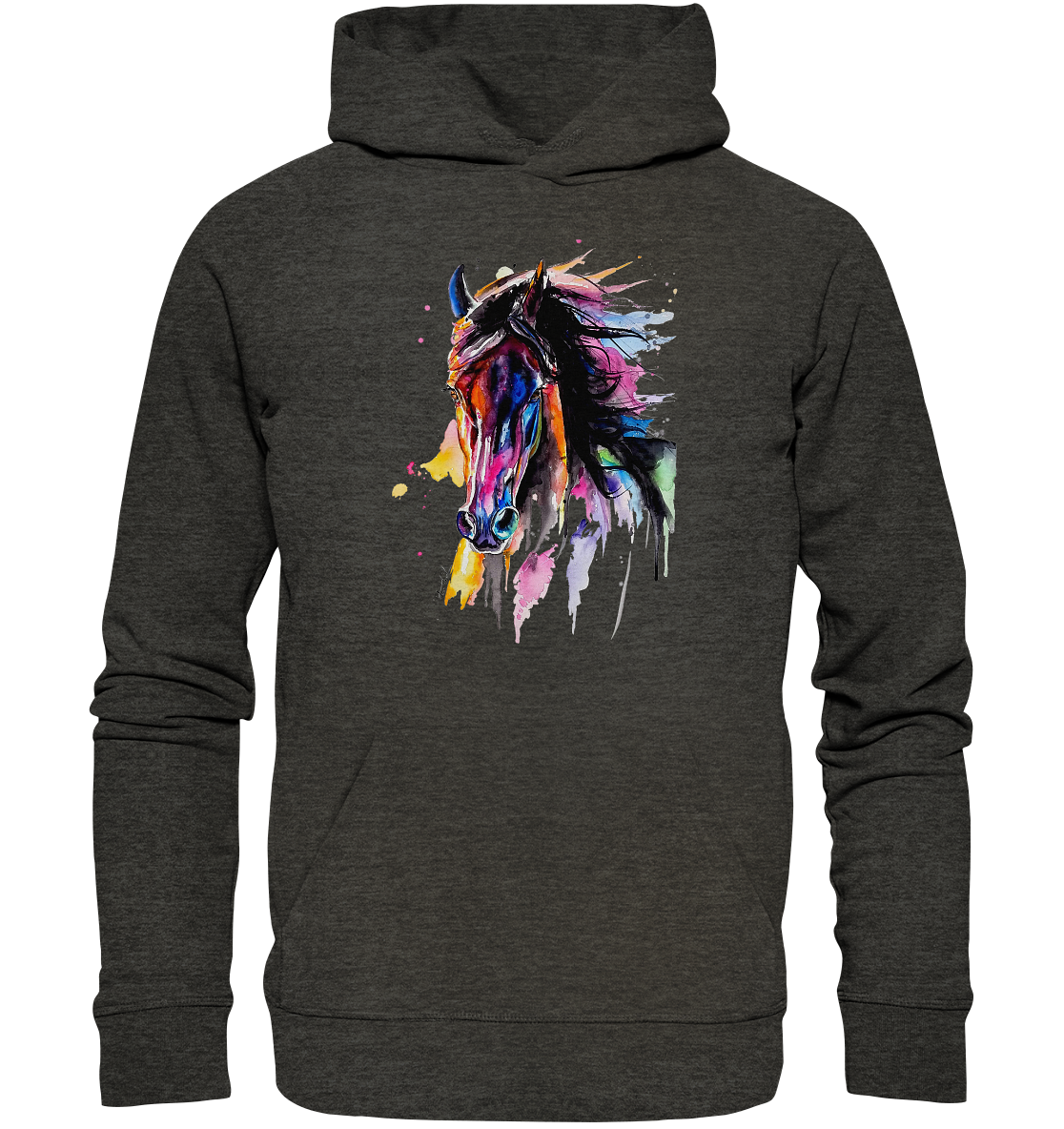 Schwarzes Pferd - Organic Hoodie