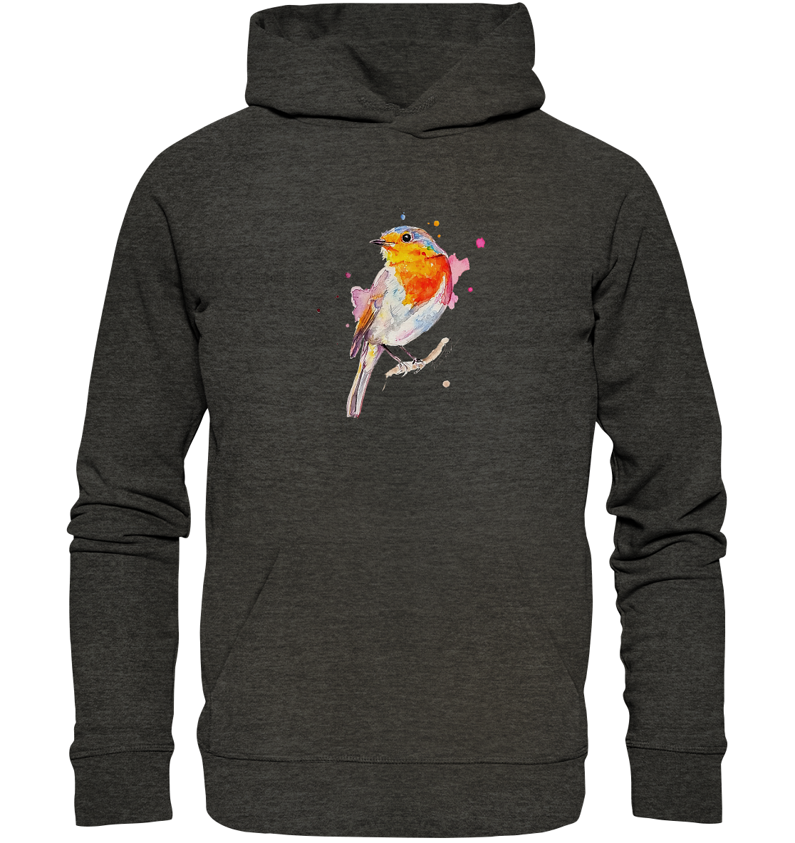 Buntes Rotkehlchen - Organic Hoodie