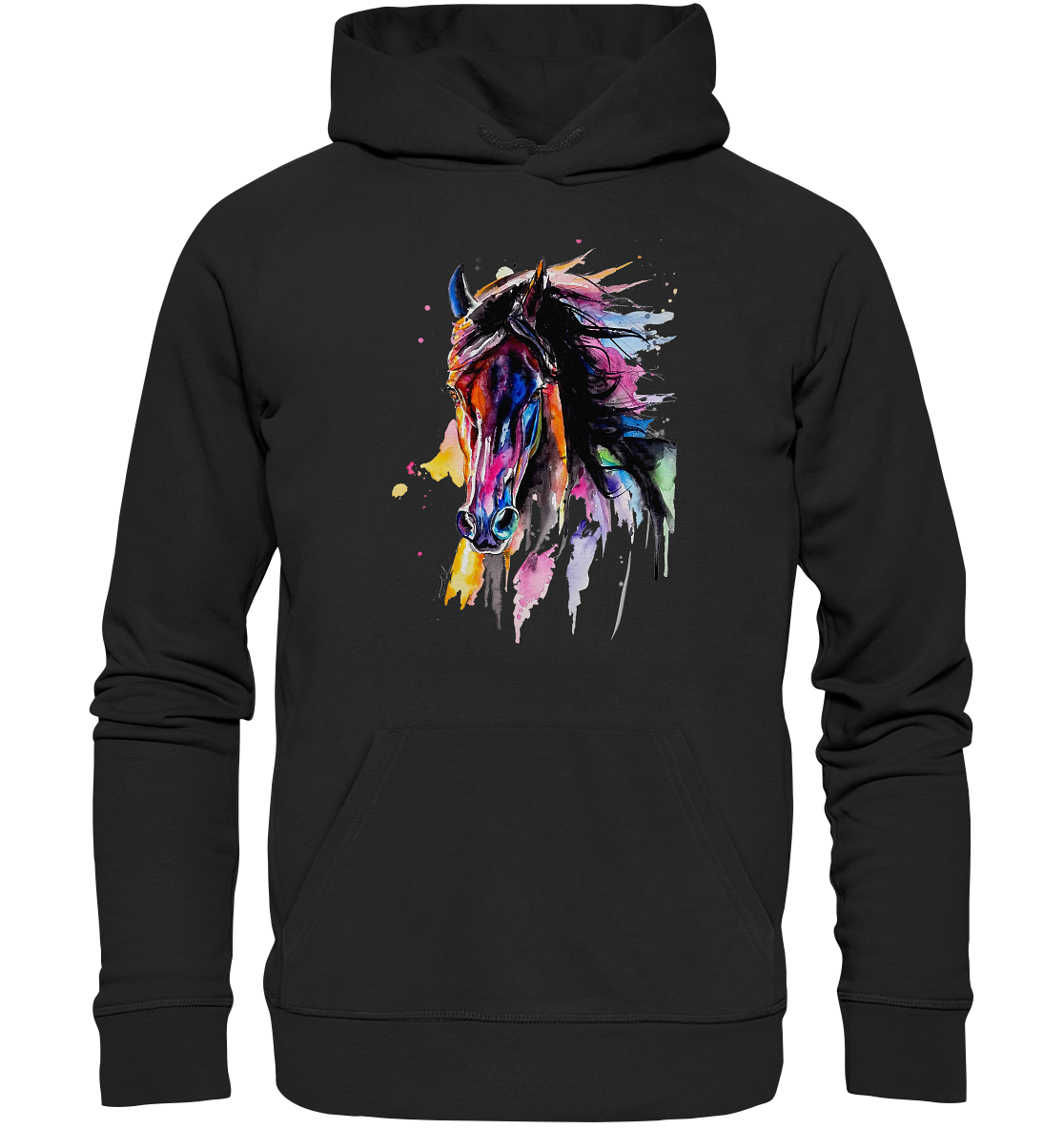 Schwarzes Pferd - Organic Hoodie