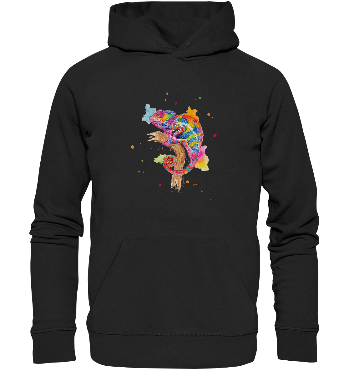 Buntes Chamäleon  - Organic Hoodie