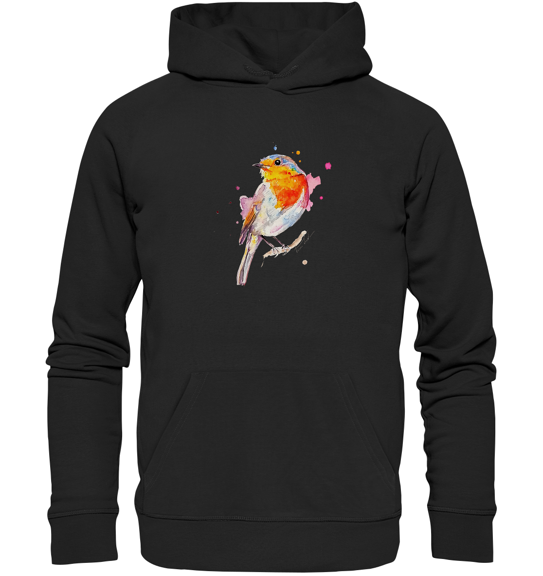 Buntes Rotkehlchen - Organic Hoodie