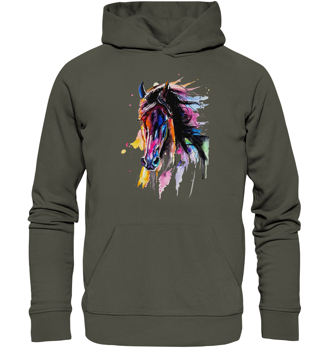 Schwarzes Pferd - Organic Hoodie