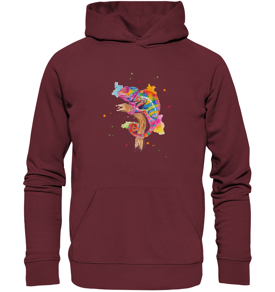 Buntes Chamäleon  - Organic Hoodie