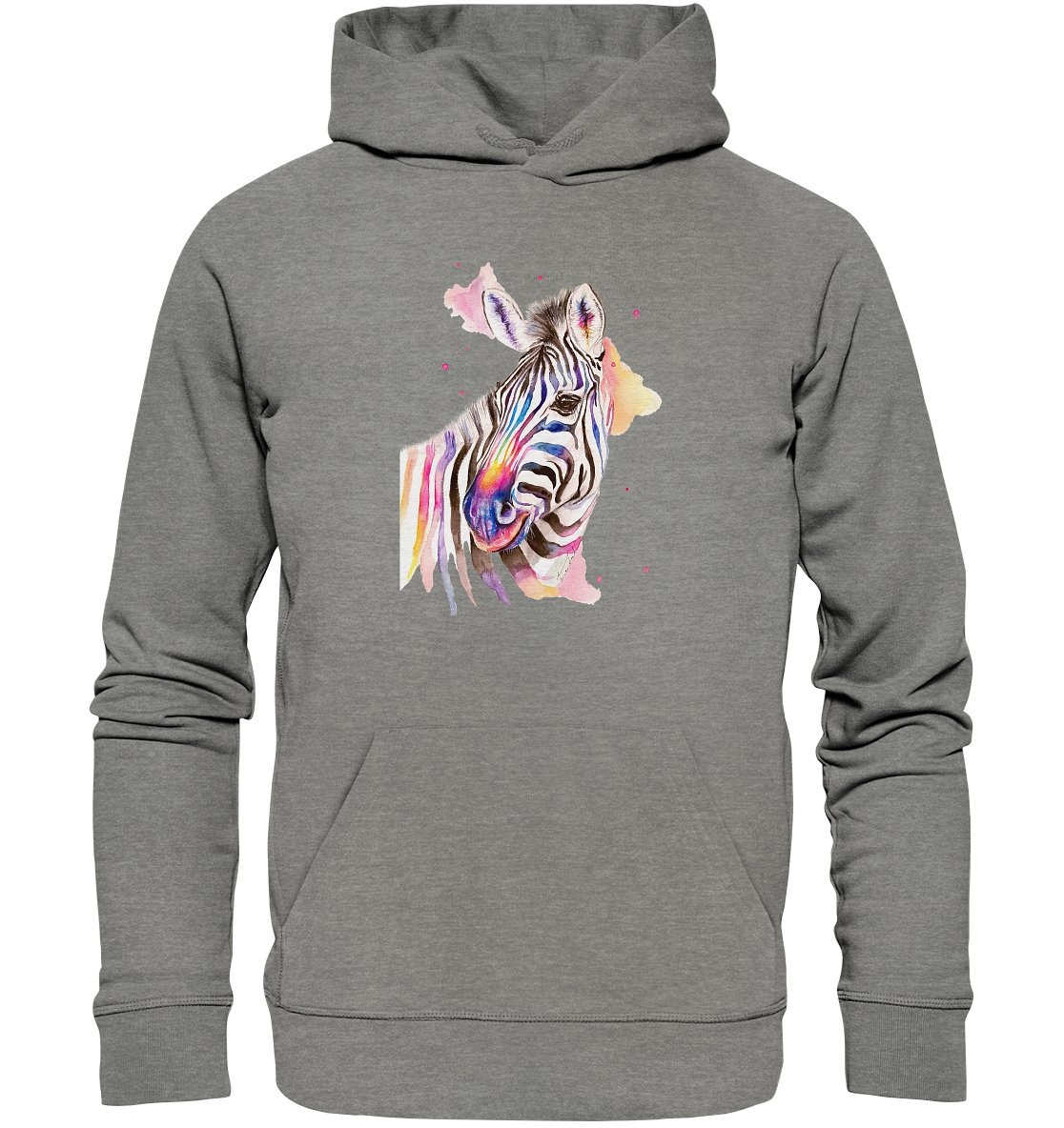 Buntes Zebra - Organic Hoodie