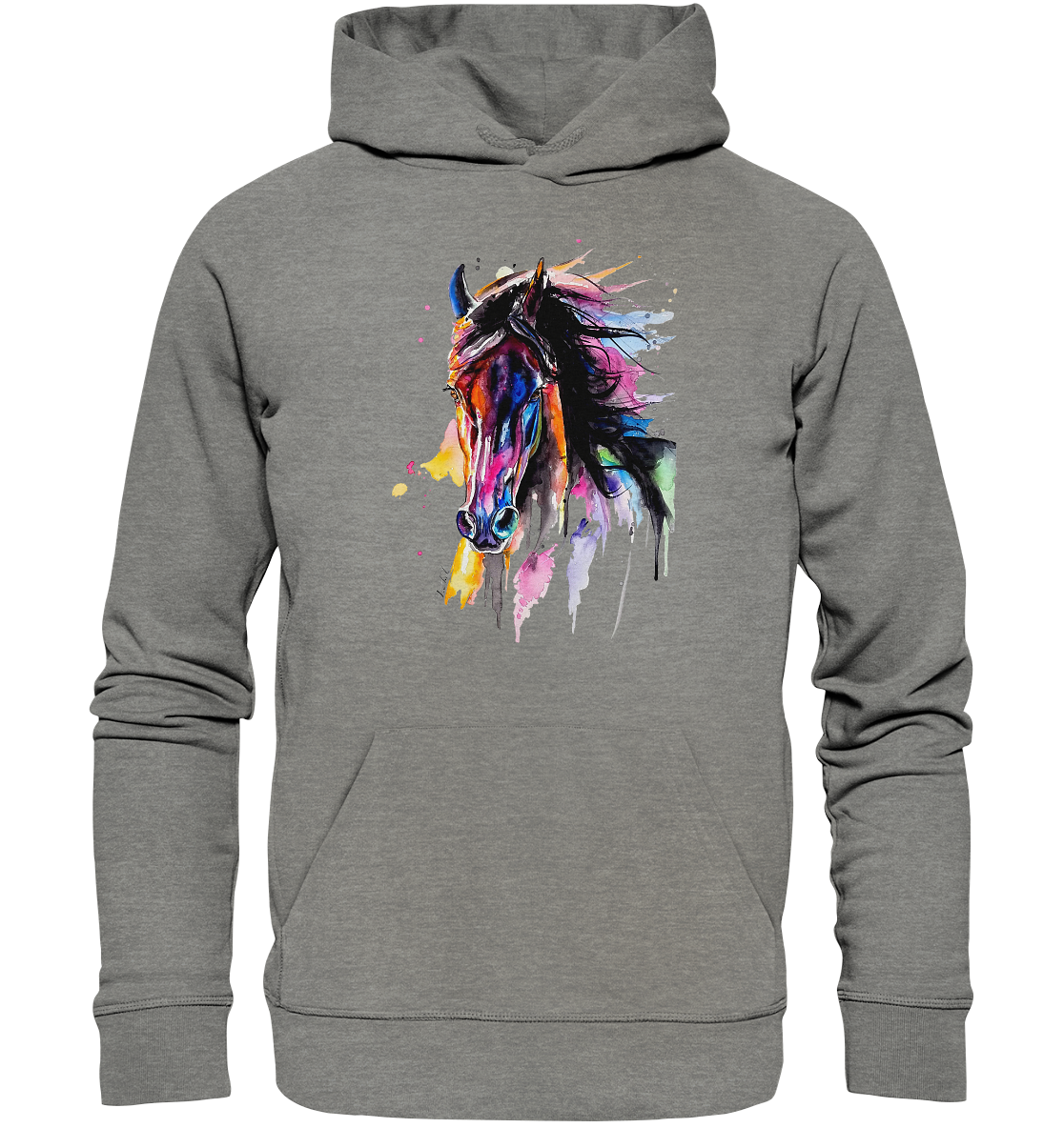 Schwarzes Pferd - Organic Hoodie