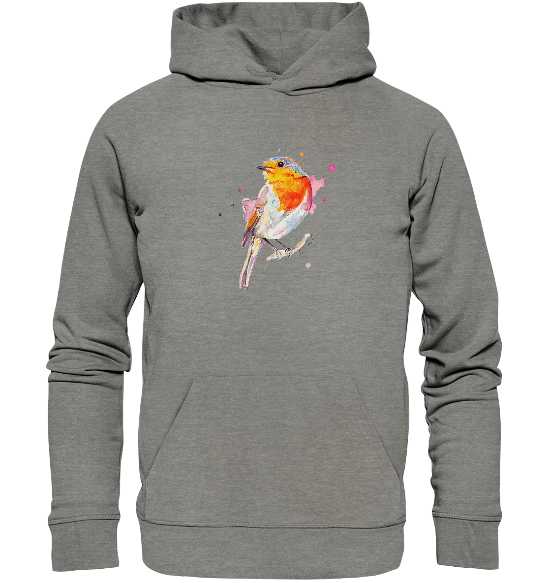 Buntes Rotkehlchen - Organic Hoodie