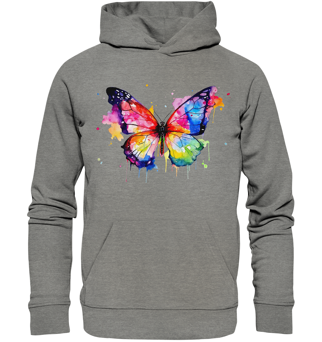 Motiv farbenfroher Schmetterling - Organic Hoodie