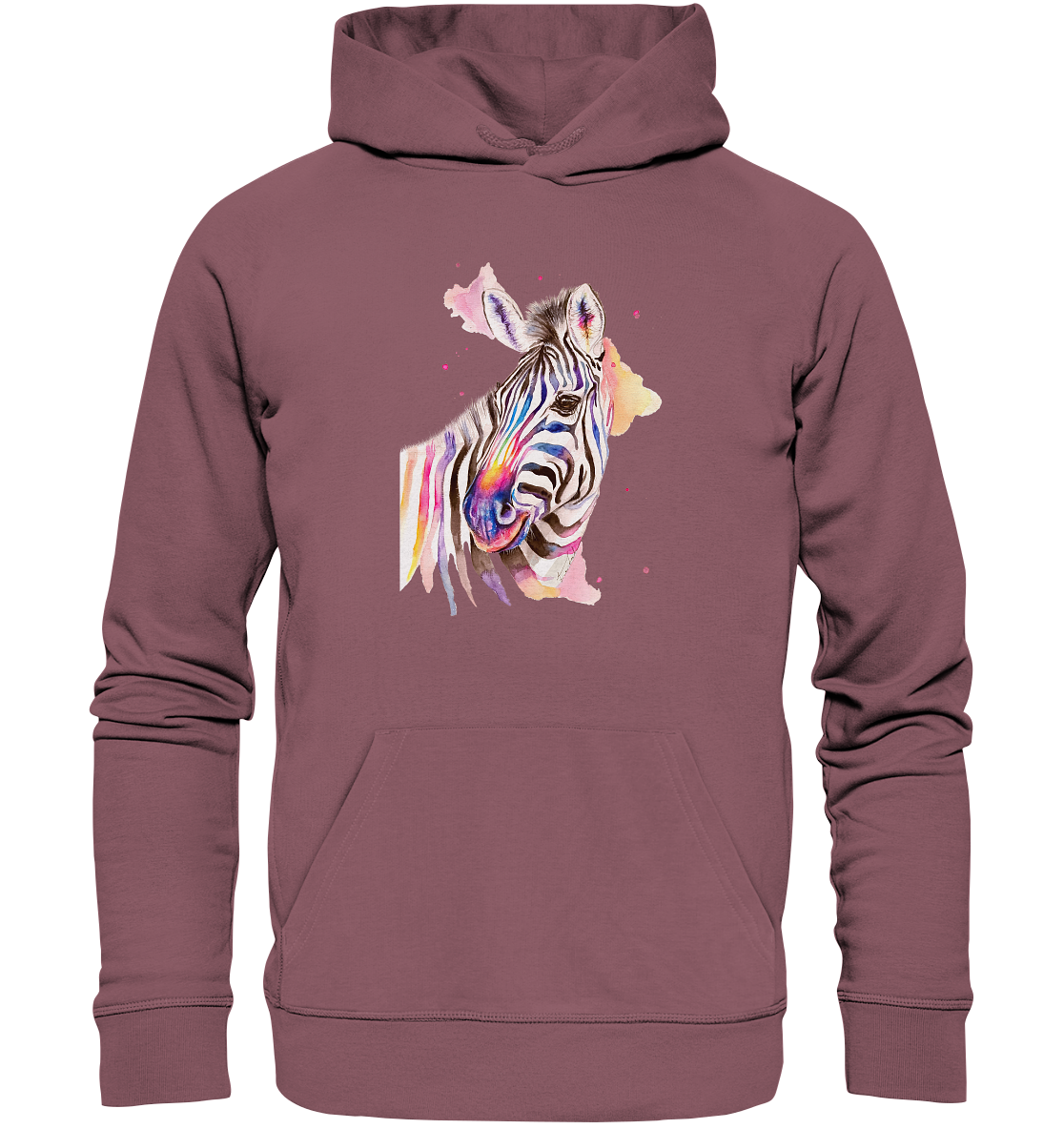 Buntes Zebra - Organic Hoodie