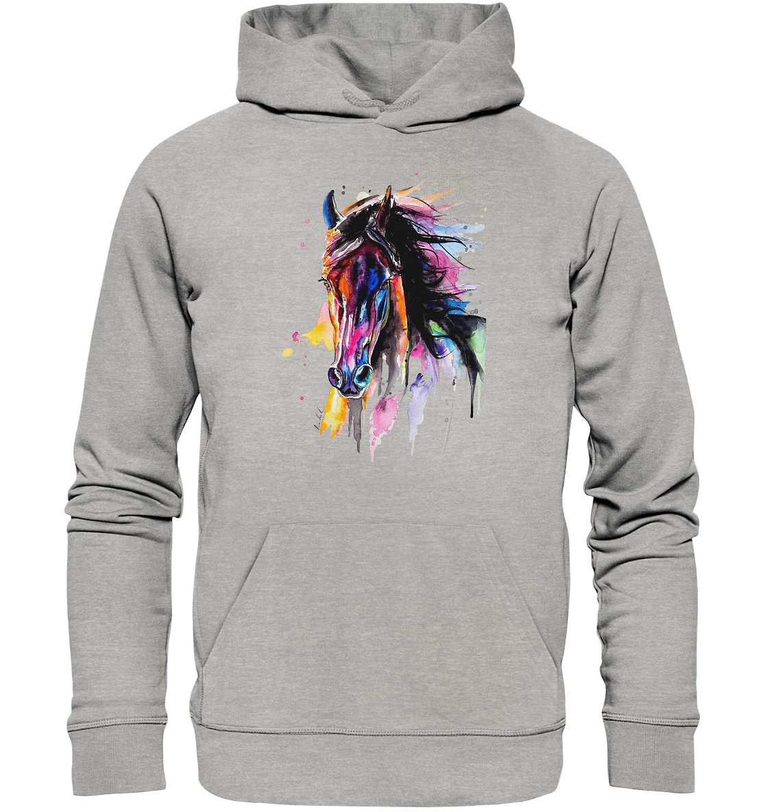 Schwarzes Pferd - Organic Hoodie