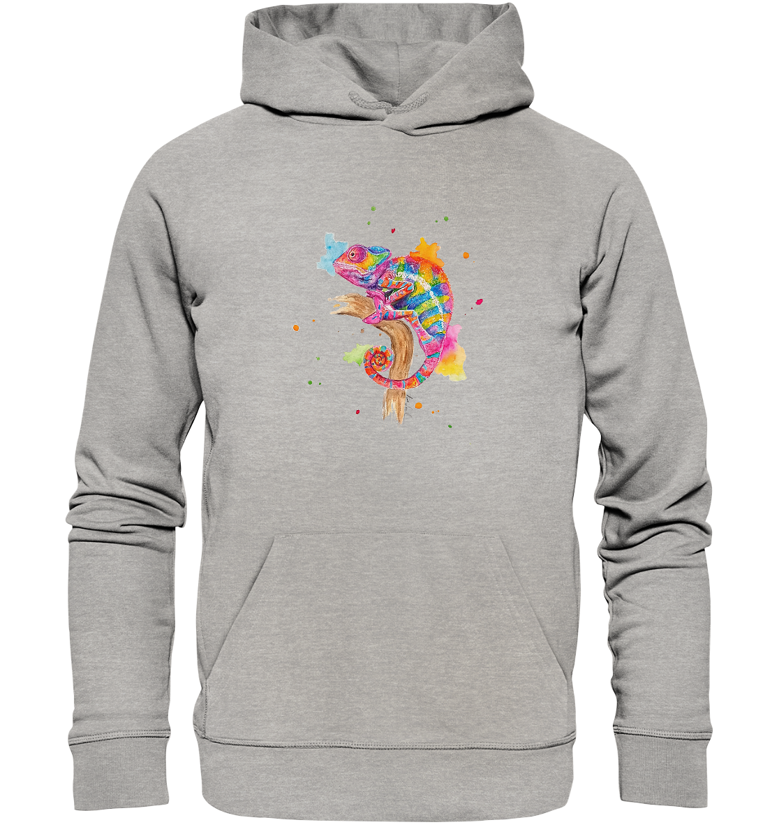 Buntes Chamäleon  - Organic Hoodie