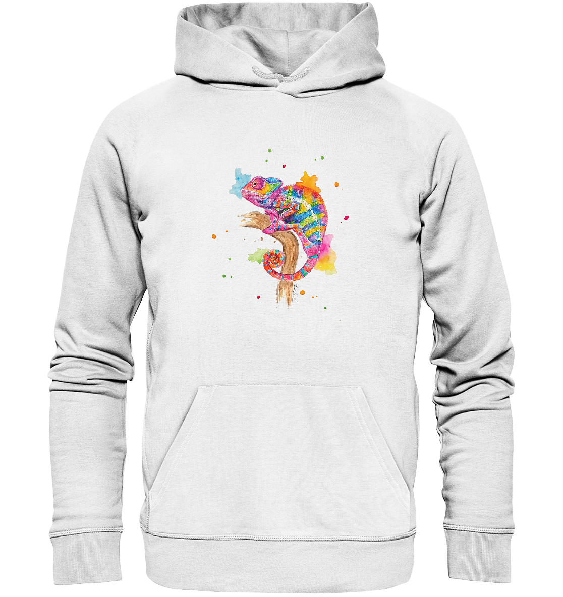 Buntes Chamäleon  - Organic Hoodie