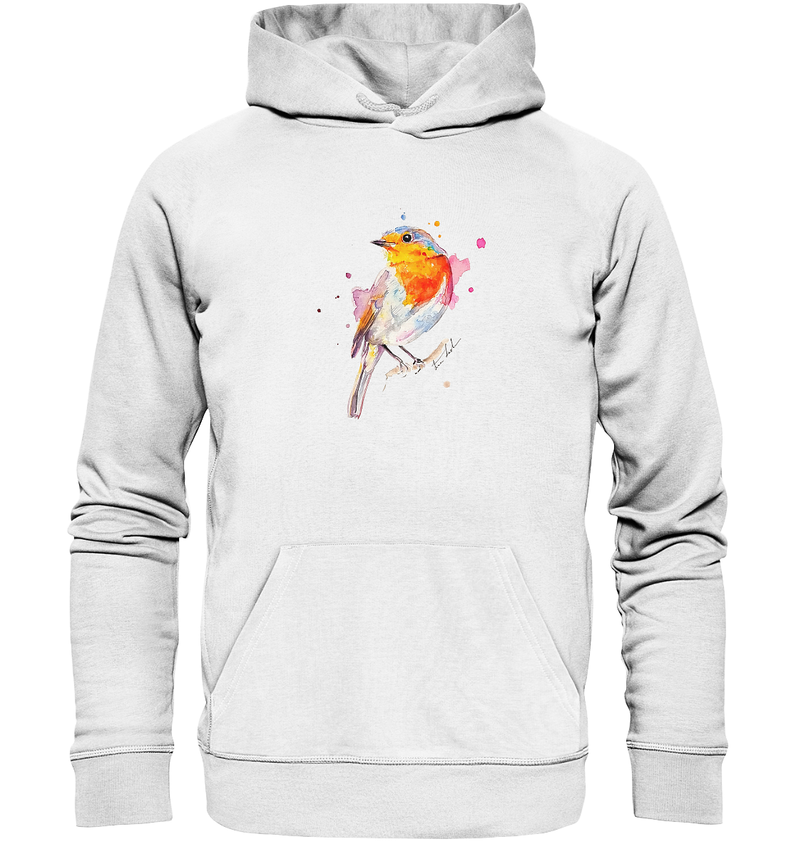 Buntes Rotkehlchen - Organic Hoodie