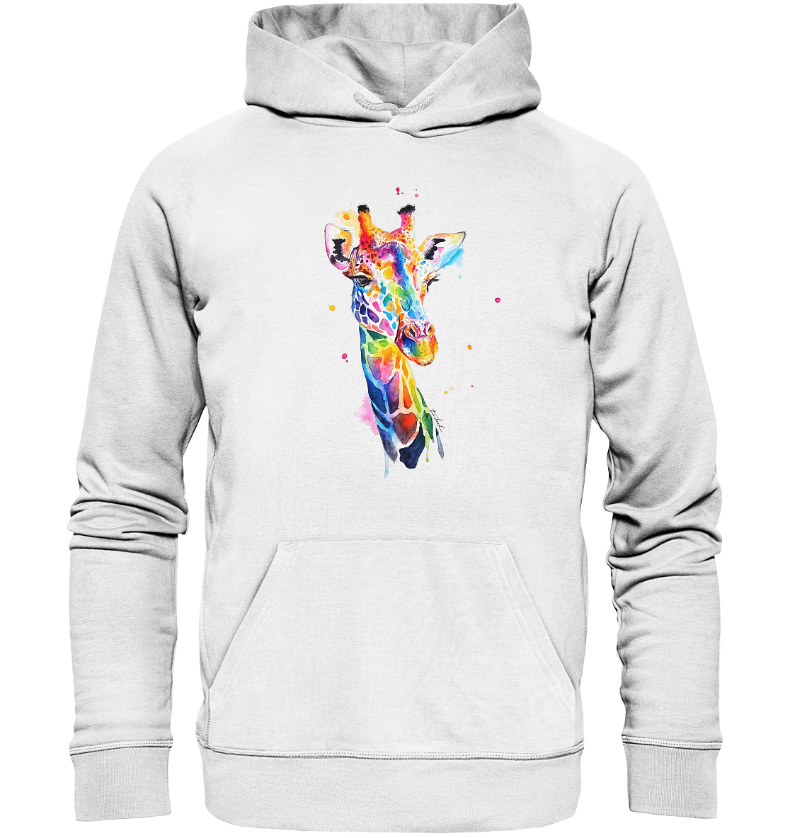 Motiv farbenfrohe Giraffe - Organic Hoodie