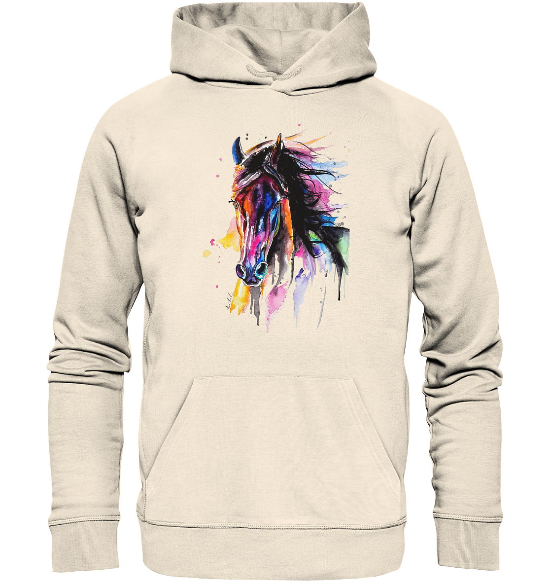 Schwarzes Pferd - Organic Hoodie