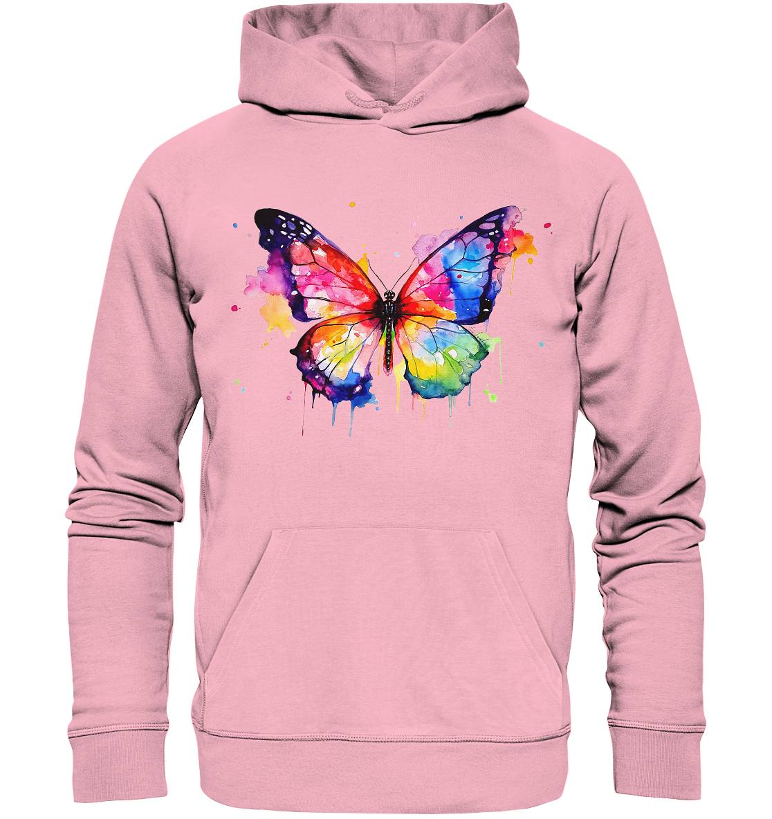 Motiv farbenfroher Schmetterling - Organic Hoodie