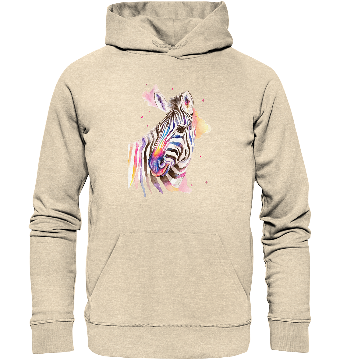 Buntes Zebra - Organic Hoodie