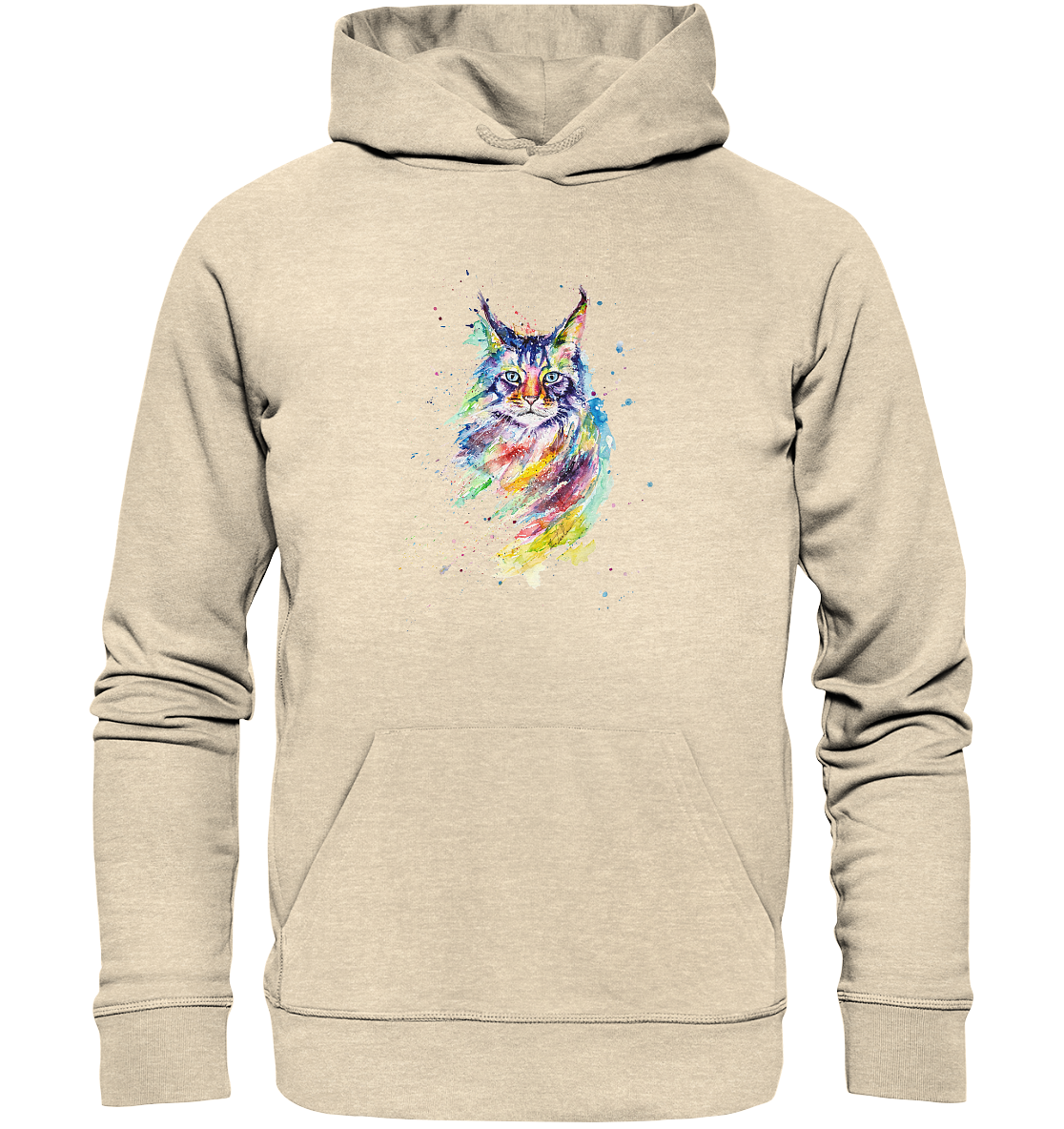 Bunte Katze - Organic Hoodie