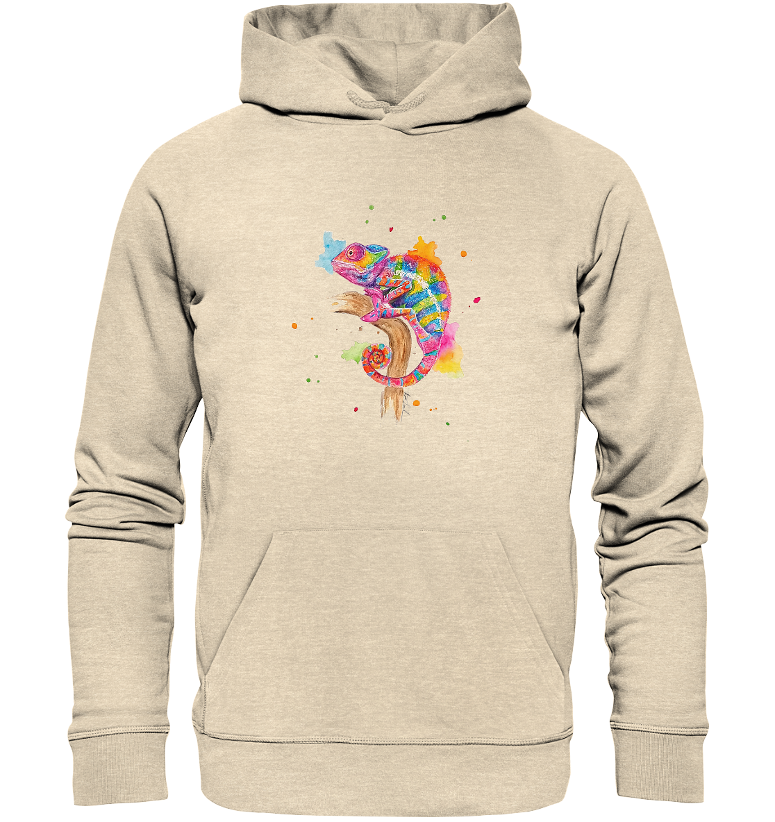 Buntes Chamäleon  - Organic Hoodie