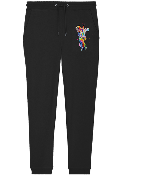 Motiv farbenfrohe Giraffe - Organic Jogger Pants