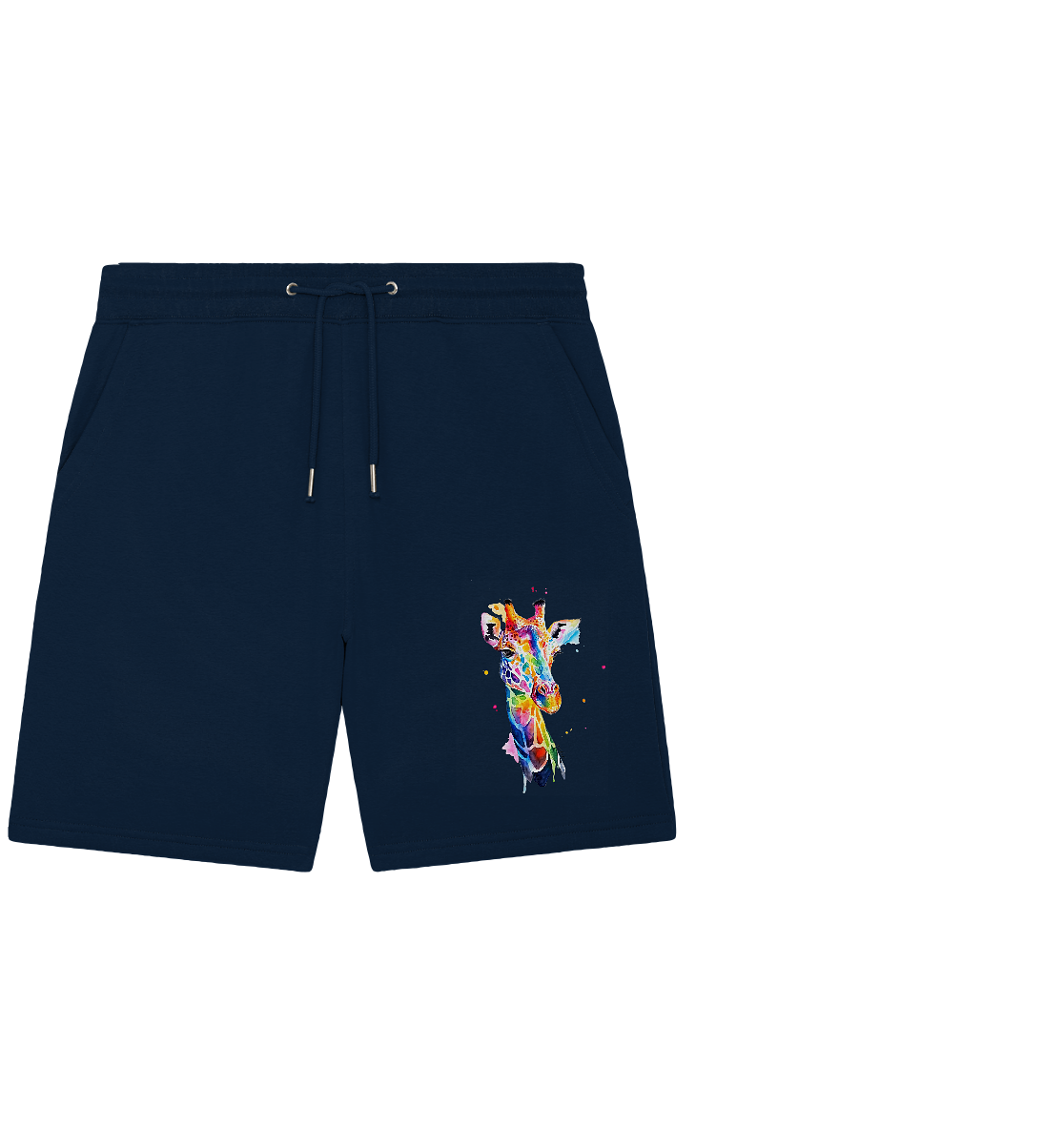 Motiv farbenfrohe Giraffe - Organic Jogger Shorts