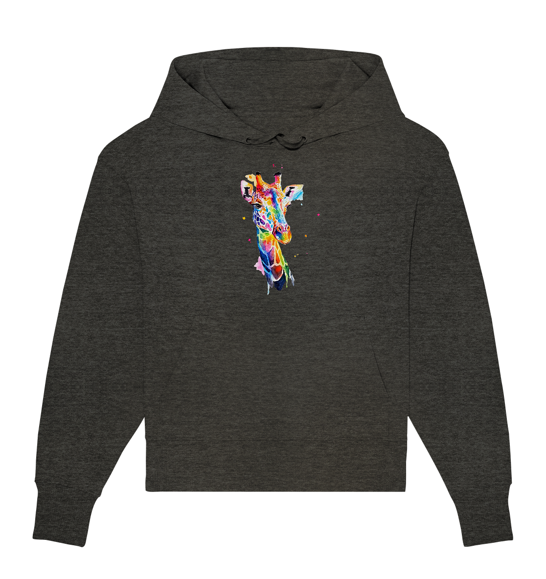 Motiv farbenfrohe Giraffe - Organic Oversize Hoodie