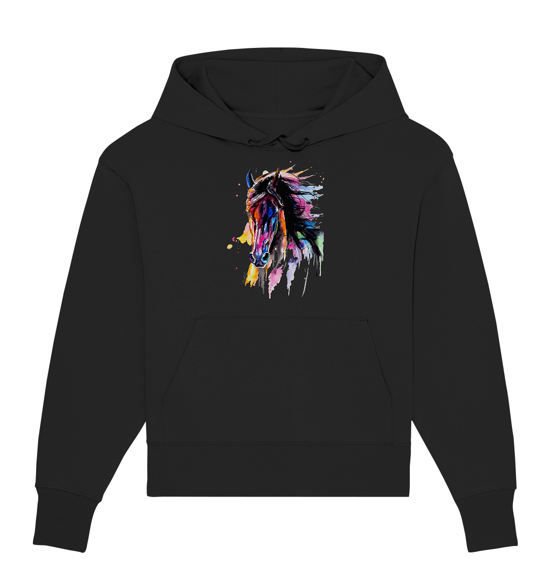 Schwarzes Pferd - Organic Oversize Hoodie