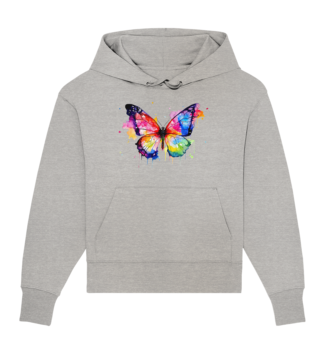 Motiv farbenfroher Schmetterling - Organic Oversize Hoodie