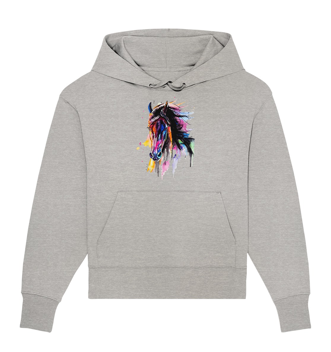 Schwarzes Pferd - Organic Oversize Hoodie