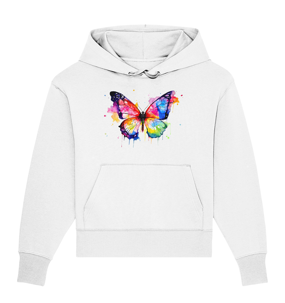 Motiv farbenfroher Schmetterling - Organic Oversize Hoodie