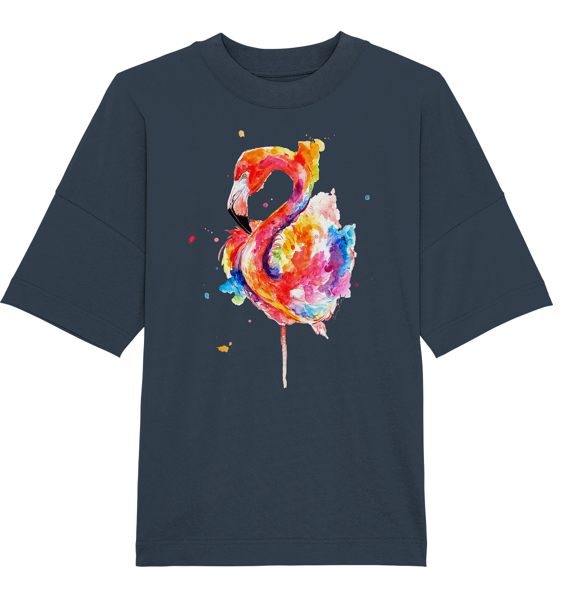 Buntes Flamingo - Organic Oversize Shirt