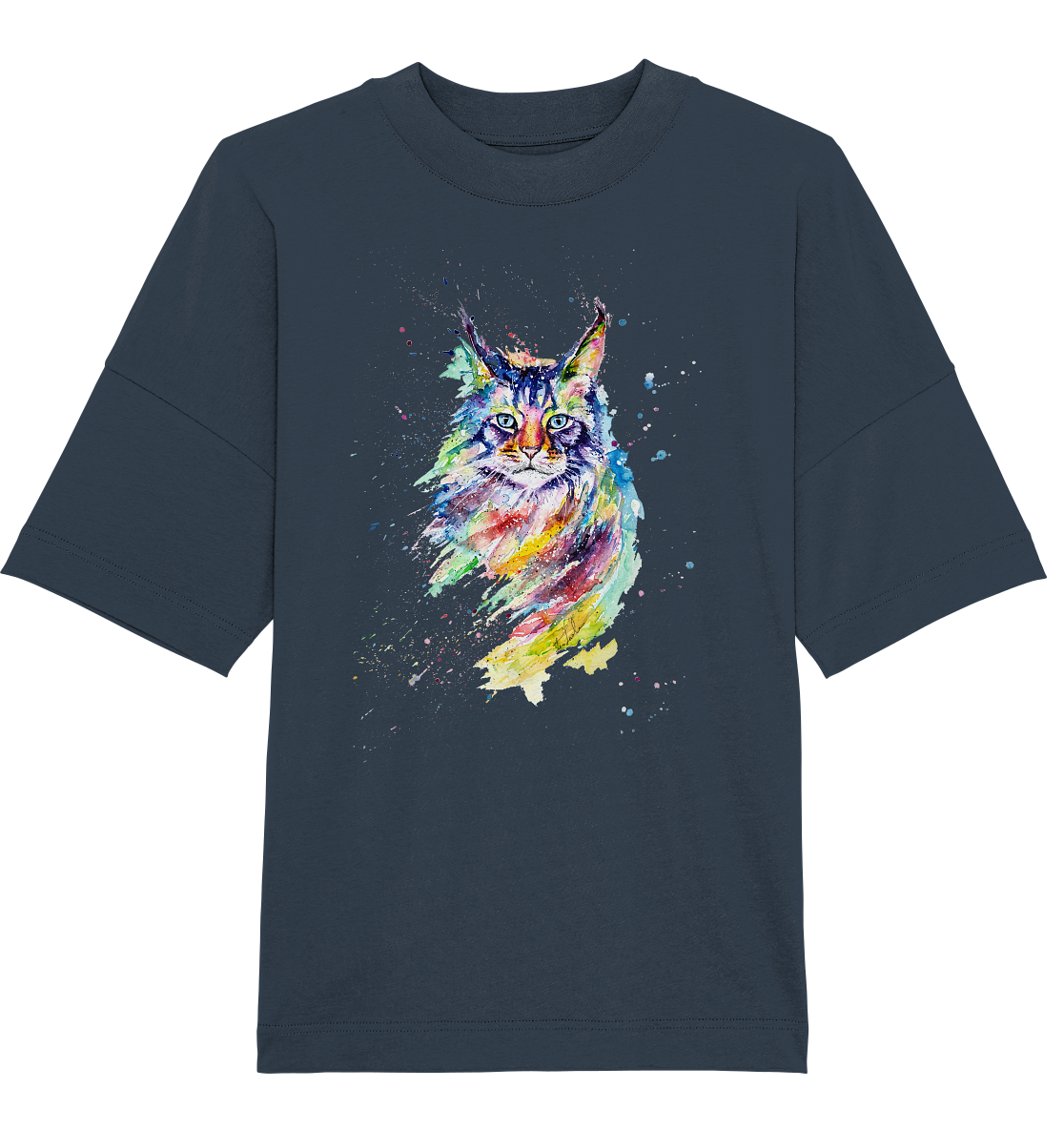 Bunte Katze - Organic Oversize Shirt