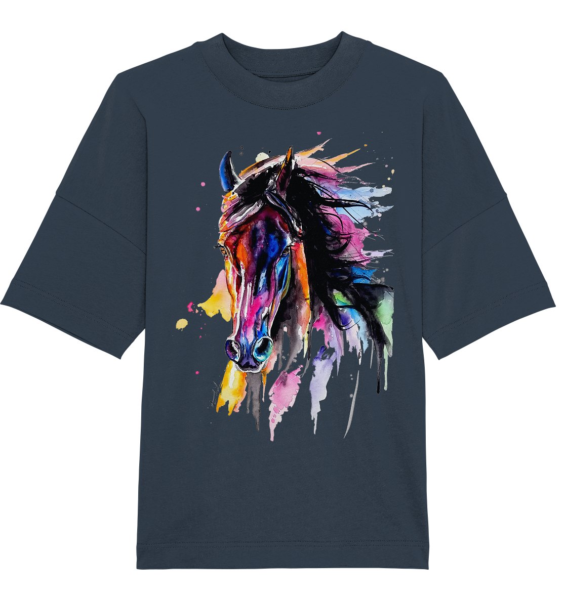 Schwarzes Pferd - Organic Oversize Shirt