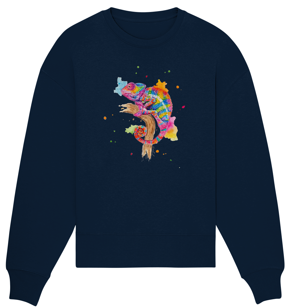 Buntes Chamäleon  - Organic Oversize Sweatshirt