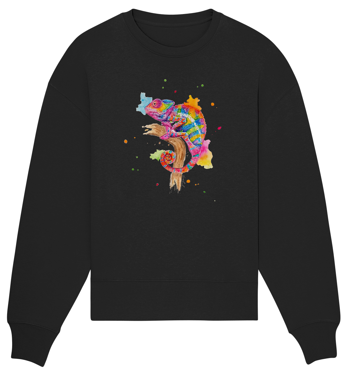 Buntes Chamäleon  - Organic Oversize Sweatshirt