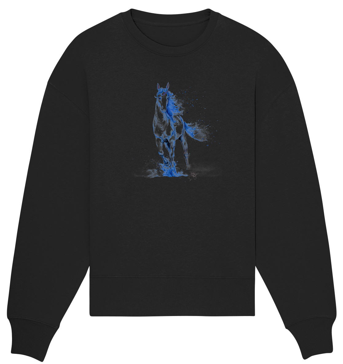 Blaues Einhorn - Organic Oversize Sweatshirt