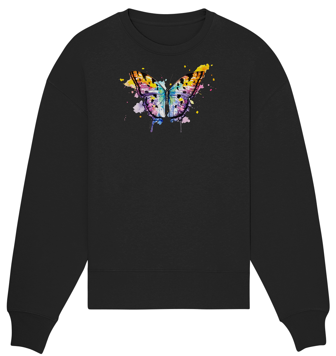 Bunter Schmetterling - Organic Oversize Sweatshirt