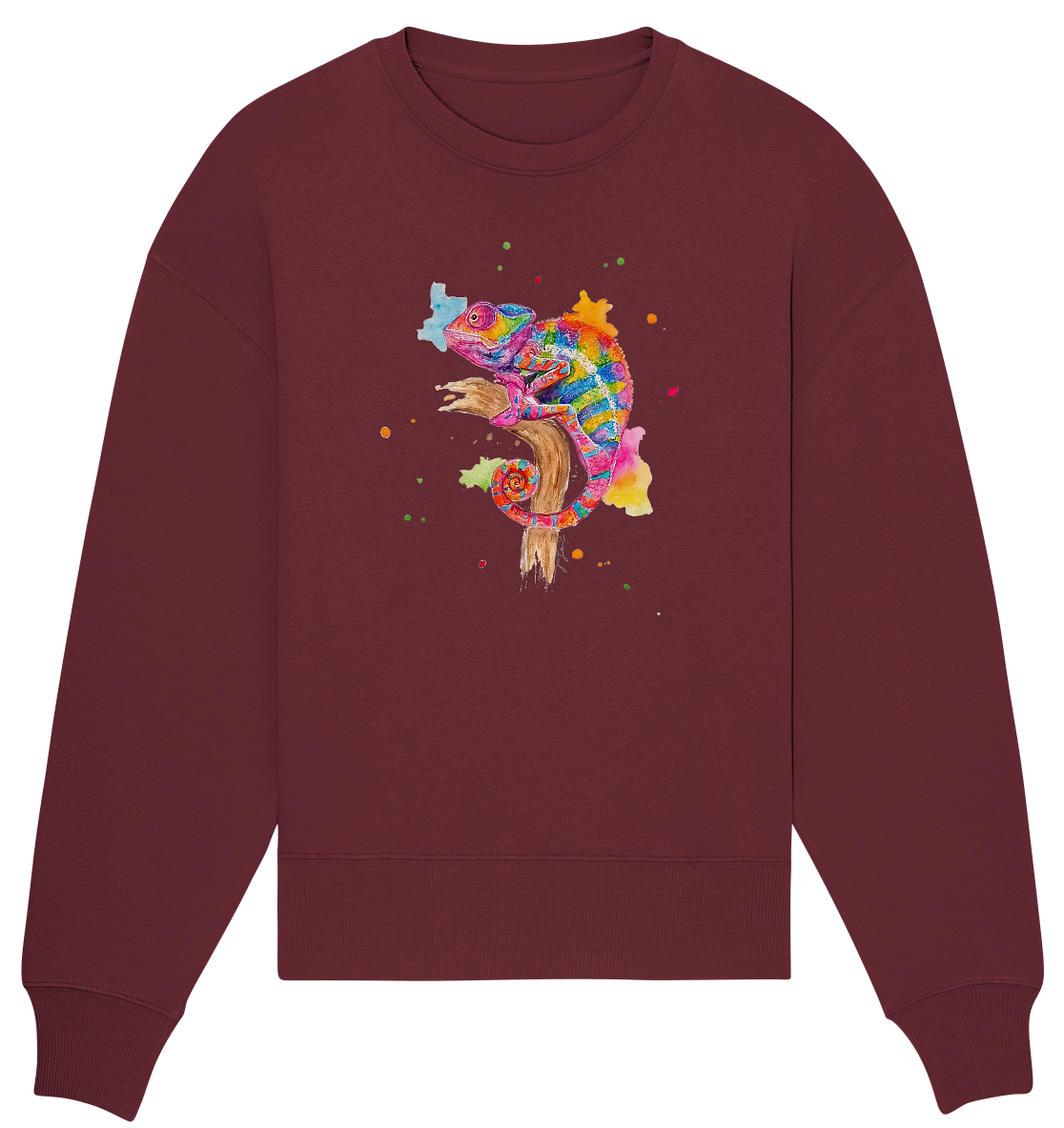 Buntes Chamäleon  - Organic Oversize Sweatshirt