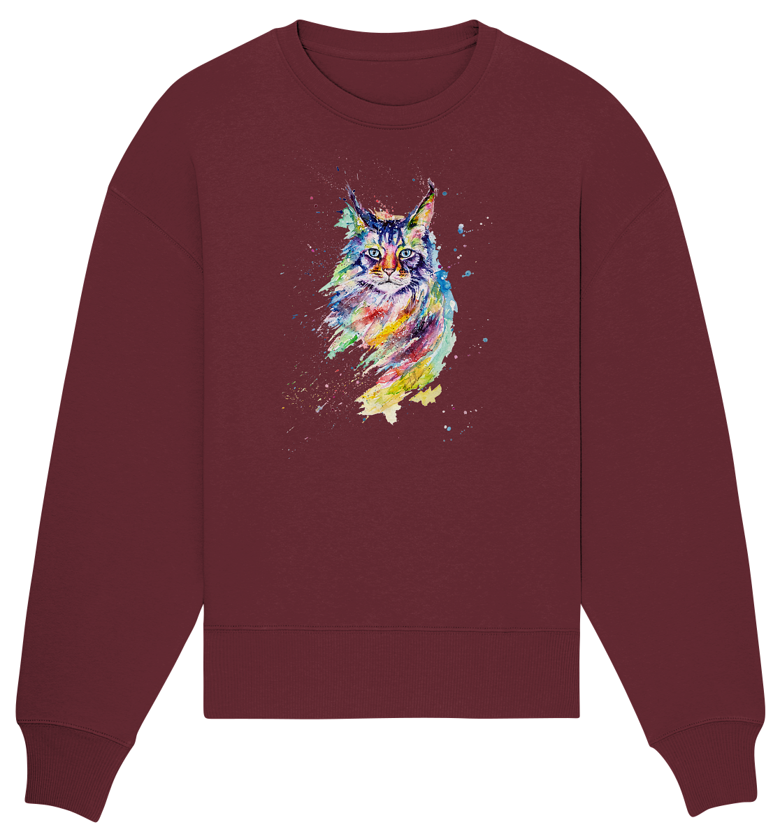 Bunte Katze - Organic Oversize Sweatshirt