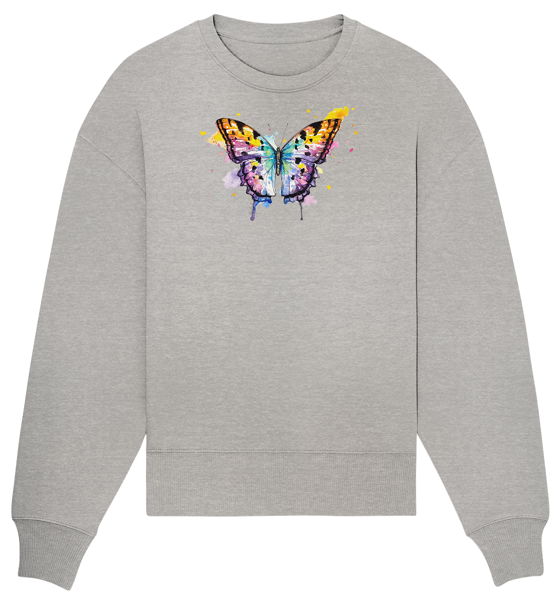 Bunter Schmetterling - Organic Oversize Sweatshirt