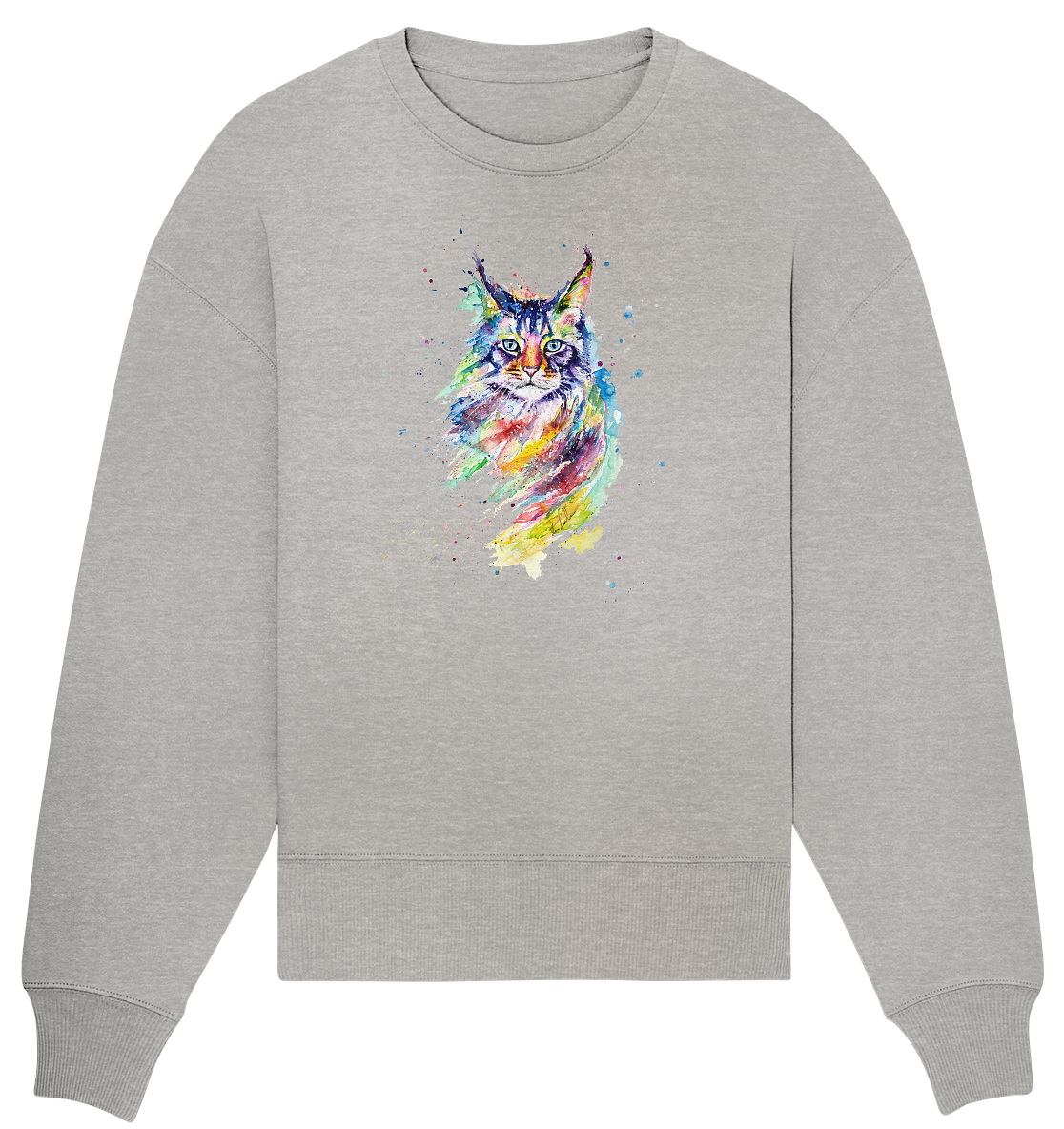 Bunte Katze - Organic Oversize Sweatshirt