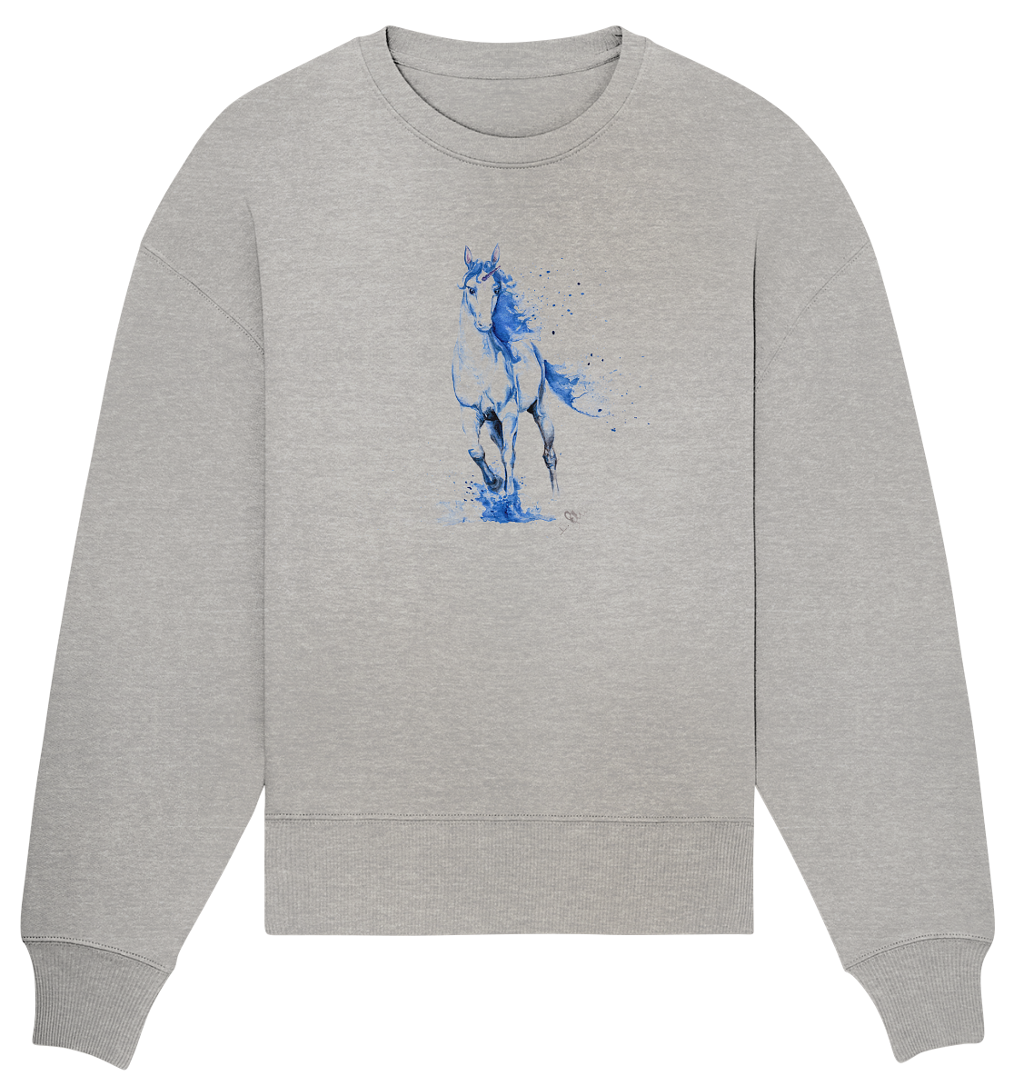 Blaues Einhorn - Organic Oversize Sweatshirt