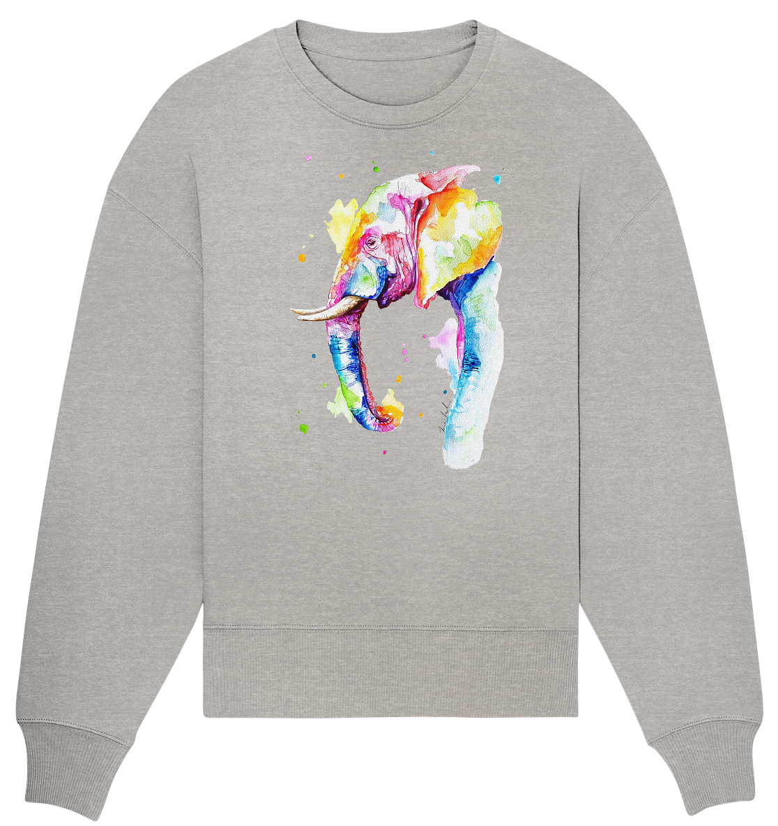 Bunter Elefant - Organic Oversize Sweatshirt