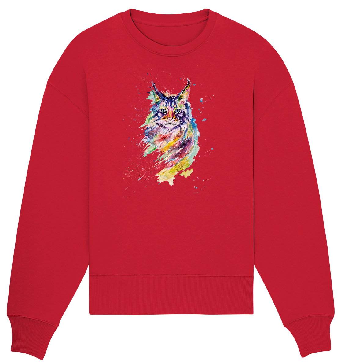 Bunte Katze - Organic Oversize Sweatshirt