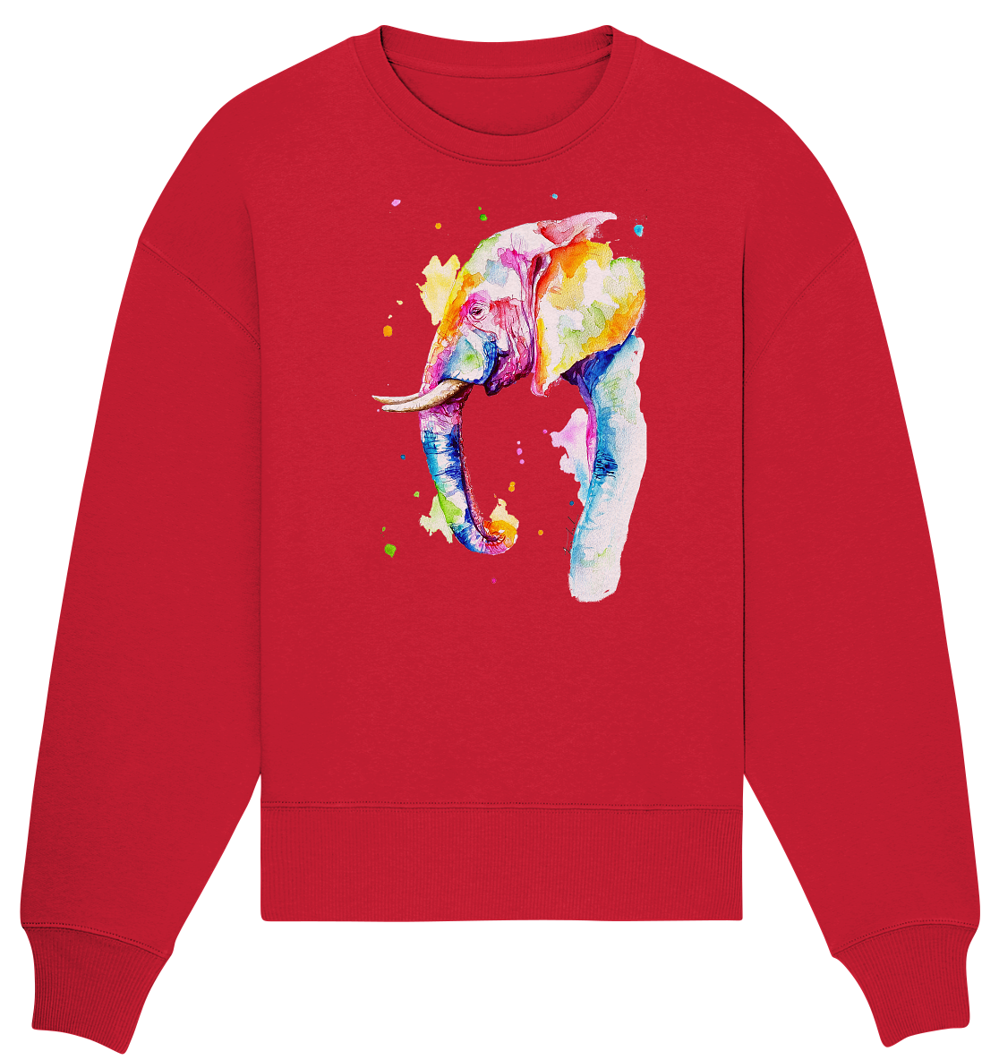 Bunter Elefant - Organic Oversize Sweatshirt