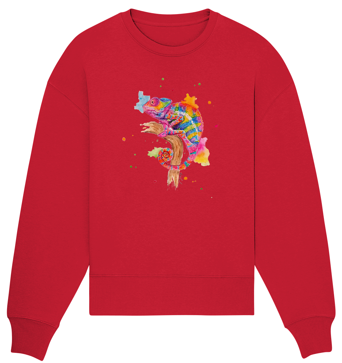 Buntes Chamäleon  - Organic Oversize Sweatshirt