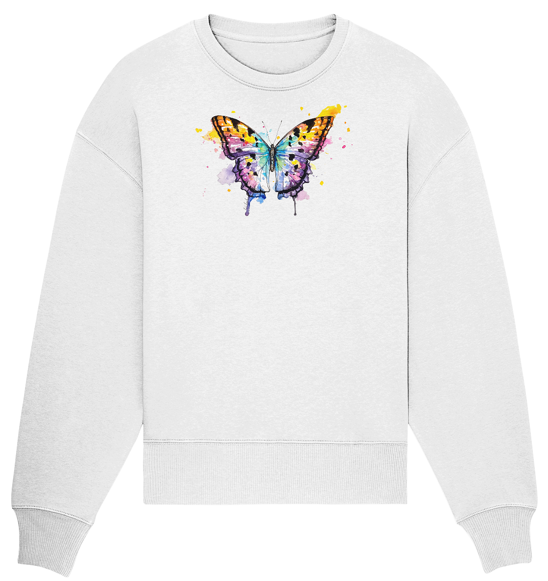 Bunter Schmetterling - Organic Oversize Sweatshirt