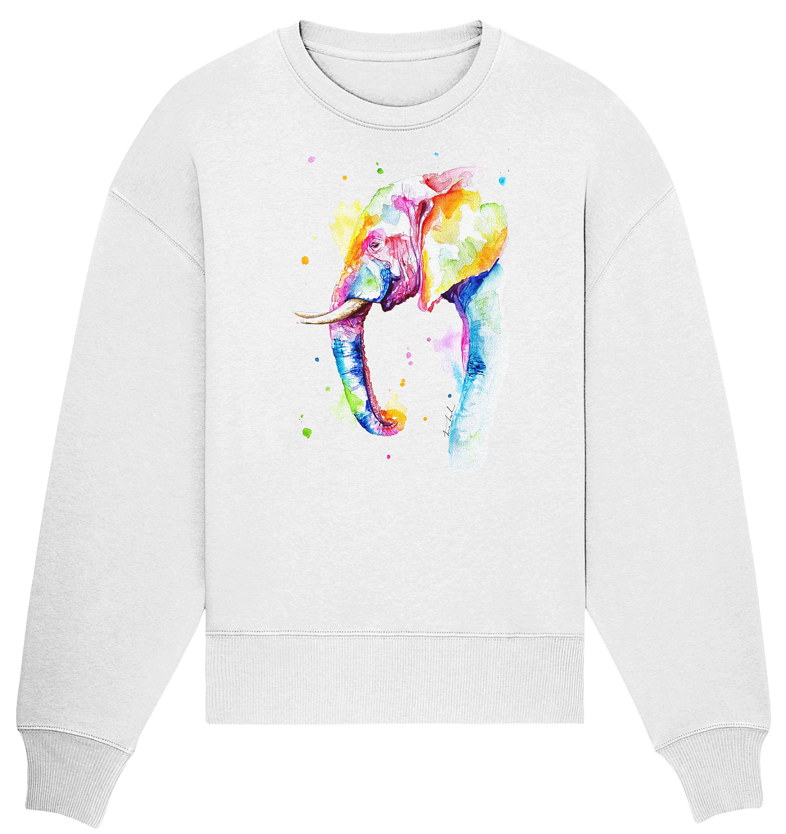 Bunter Elefant - Organic Oversize Sweatshirt