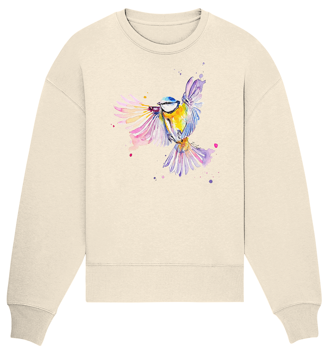 Motiv Blaumeise - Organic Oversize Sweatshirt